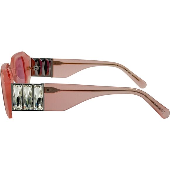 Swarovski SK0387 Womens Plastic Sunglass 72S Shiny Pink 50-23 Pink Lenses main image 5